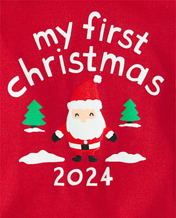 Unisex Baby First Christmas Graphic Bodysuit