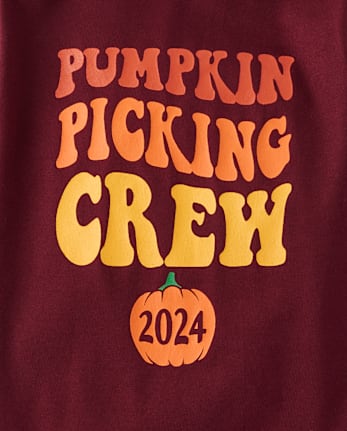 Unisex Baby Matching Family Pumpkin Picking Crew 2024 Graphic Bodysuit