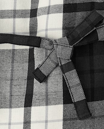 Girls Plaid Flannel Shirt Dress - BUNNYS TAIL