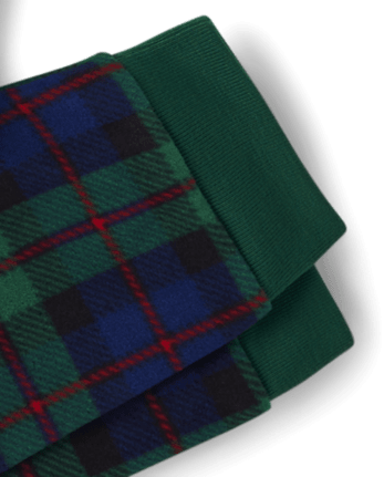 Pyjamas assortis pour enfants en microfibre polaire à carreaux tartan