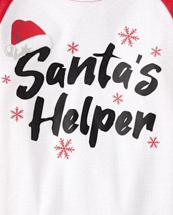 Baby And Toddler Matching Family Santa's Helper Snug Fit Cotton And Microfleece Pajamas