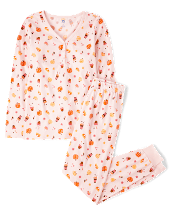 Pijama Henley De Algodón Con Especias De Calabaza Mamá Y Yo Para Mujer