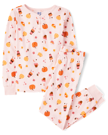 Pijama Henley de algodón con ajuste ceñido y especias de calabaza para niña Mommy And Me