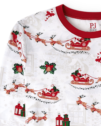 Adult Matching Family Santa Sleigh Cotton Pajamas