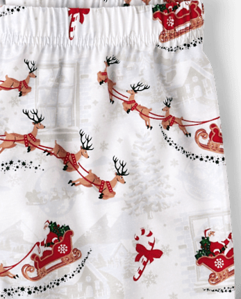 Adult Matching Family Santa Sleigh Cotton Pajamas