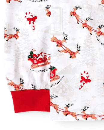 Adult Matching Family Santa Sleigh Cotton Pajamas