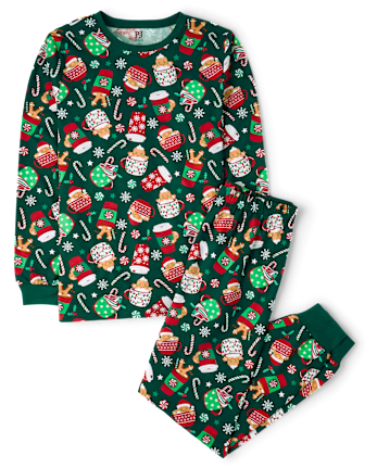 Pyjama en coton pour adultes Famille assortie Hot Cocoa Mugs