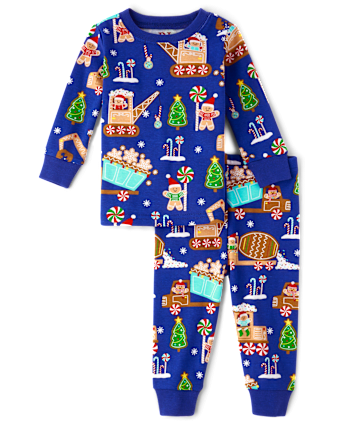 Unisex Baby And Toddler Gingerbread Construction Snug Fit Cotton Pajamas