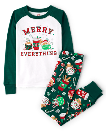 Kids Matching Family Hot Cocoa Mugs Snug Fit Cotton Pajamas