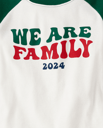 Unisex Kids Matching Family We Are Family 2024 Snug Fit Cotton Pajamas