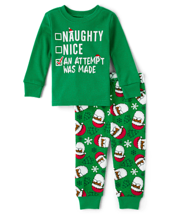Baby And Toddler Glow Nice List Snug Fit Cotton Pajamas
