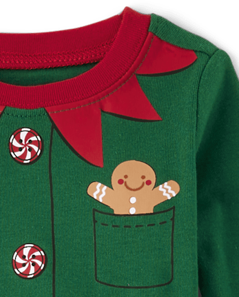 Pyjamas en coton ajustés pour bébés et tout-petits, motif elfe