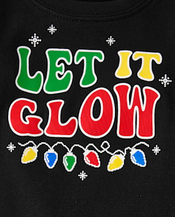 Unisex Baby And Toddler Matching Family Glow Christmas Lights Snug Fit Cotton Pajamas