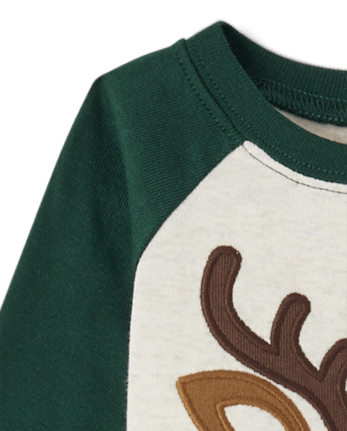 Baby And Toddler Reindeer Face Snug Fit Cotton Pajamas