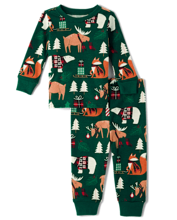 Unisex Baby And Toddler Matching Family Animal Snug Fit Cotton Pajamas