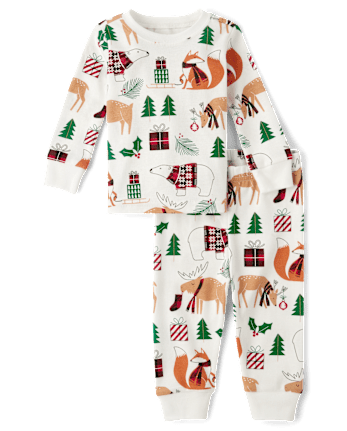 Unisex Baby And Toddler Matching Family Animal Snug Fit Cotton Pajamas