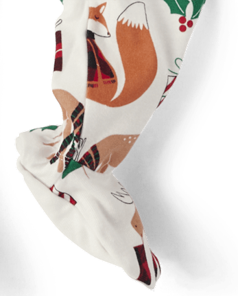 Pyjama une pièce en coton assorti pour bébé et tout-petit, motif animaux de la famille, coupe ajustée, avec pieds intégrés