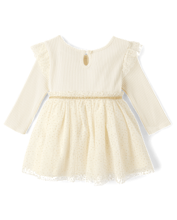 Baby Girls Ribbed Tutu Dress