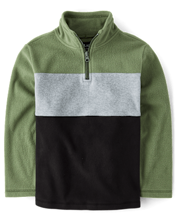 Boys Colorblock Microfleece Half Zip Pullover