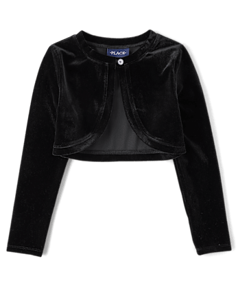 Girls Velour Shrug