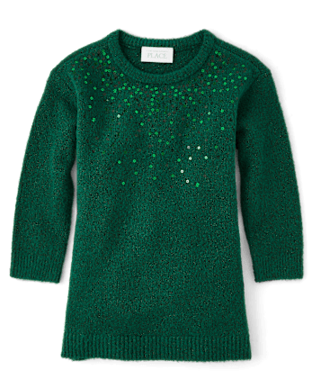 Baby And Toddler Girls Sequin Sweater Dress