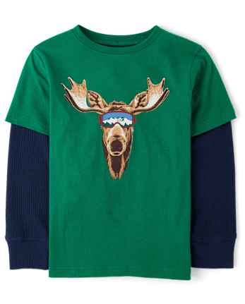 Boys Graphic Layered Top