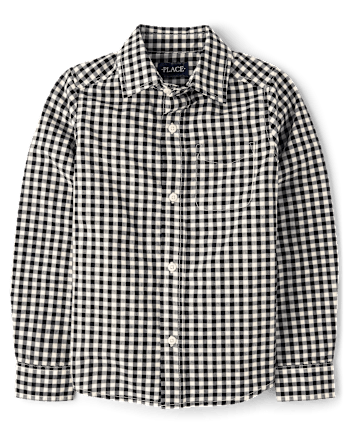 Boys Matching Family Print Poplin Button Up Shirt