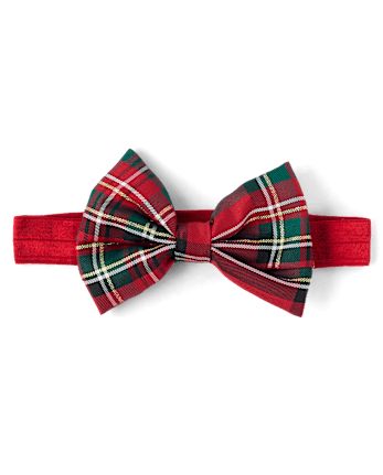Baby And Toddler Girls Plaid Bow Headwrap
