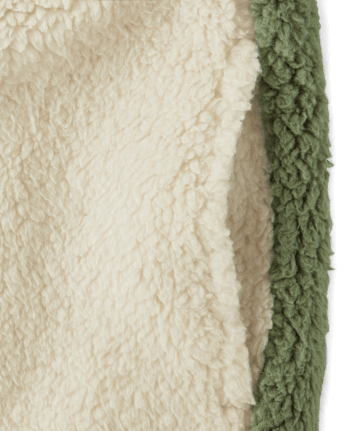 Boys Colorblock Sherpa Zip Up Jacket