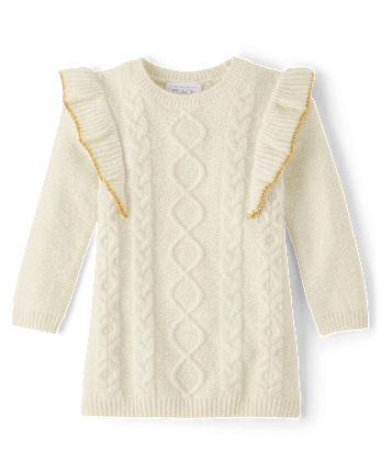 Baby And Toddler Girls Cable Knit Sweater Dress