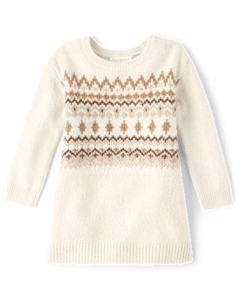 Toddler Girls Mommy And Me Fairisle Sweater Dress