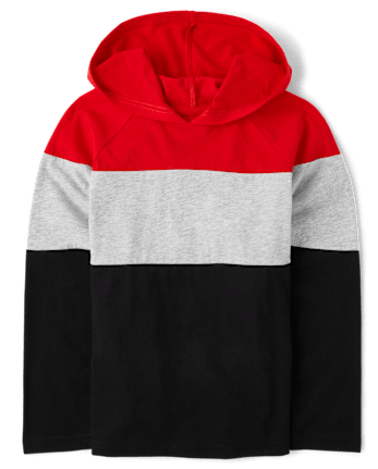 Boys Colorblock Hooded Top