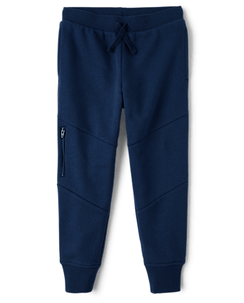 Boys Side Zip Premium Fleece Jogger Pants