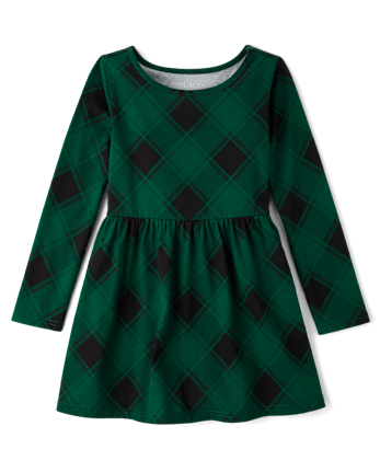 Girls Plaid Everyday Dress
