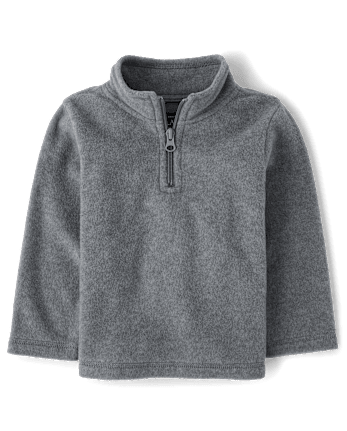 Toddler Boys Long Sleeve Microfleece Half Zip Pullover GRAY The Children s Place