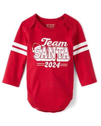 Unisex Baby Matching Family Team Santa 2024 Graphic Bodysuit