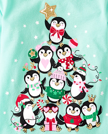 Baby And Niños pequeños Niña Penguin Camisetas estampadas