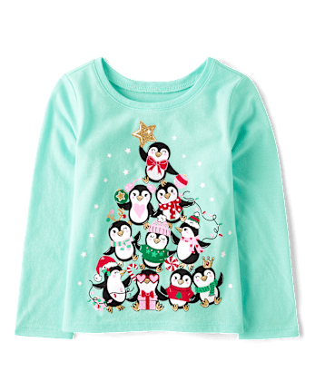 Baby And Niños pequeños Niña Penguin Camisetas estampadas