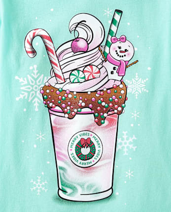 Camisetas estampadas Niña Christmas Milkshake