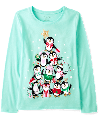 Girls Penguin Graphic Tee