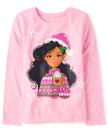 Girls Christmas Girl Graphic Tee