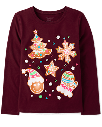 Girls Christmas Cookies Graphic Tee