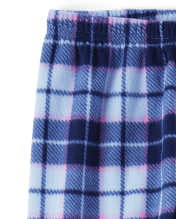 Girls Plaid Microfleece Pajama Pants