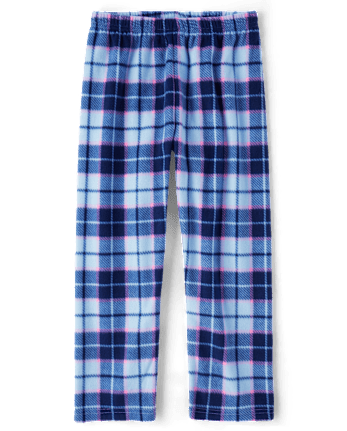 Girls Plaid Microfleece Pajama Pants