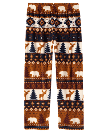 Boys Bear Fairisle Microfleece Pajama Pants