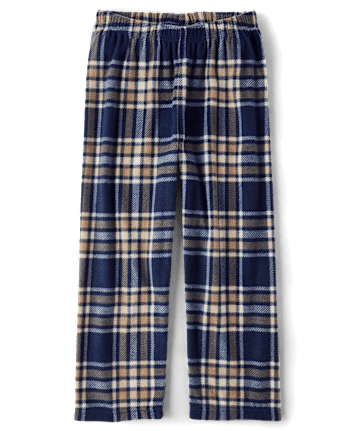 Boys Plaid Microfleece Pajama Pants BLUE The Children s Place