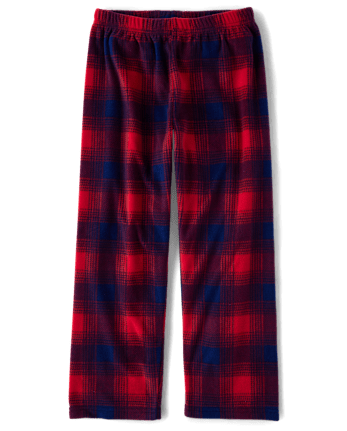 Kids Plaid Microfleece Pajama Pants