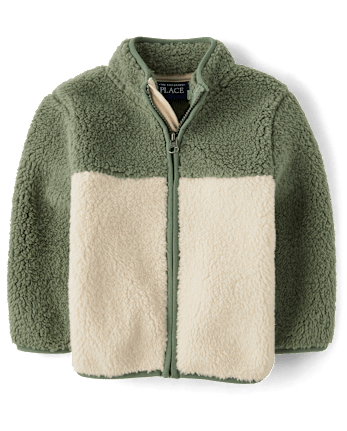 Baby And Toddler Boys Colorblock Sherpa Zip Up Jacket