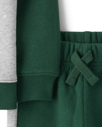 Baby And Toddler Boys Train Premium Fleece 2-Piece Outfit Set