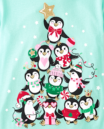 Girls Penguin Graphic Tee